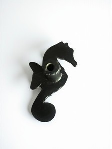 Fer noir contemporain Rectangle hippocampe bouton d'armoire nautique tiroir décoratif tirer poudre enduit meubles matériel cuisine - Product Image 3