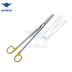 Ciseaux Nelson-Metzenbaum 23 cm (9 pouces) à bout arrondi, droits, en carbure de tungstène doré TC, ciseaux chirurgicaux en acier inoxydable - Product Image 6