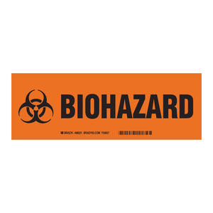 Panneau d'avertissement de risque biologique pliable en PVC durable Brady pour les laboratoires et les zones de santé - Product Image 2