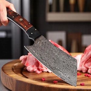 A&M Enterprises Handmade Butcher Cleaver Knife with Red Wood Handle and Sheath Cleaver Knife OEM Survival Hunting Knives - Product Image 3