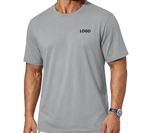 T-shirt pour homme 100% coton, col rond, manches courtes, coupe athlétique, logo personnalisé, streetwear décontracté - Product Image 5