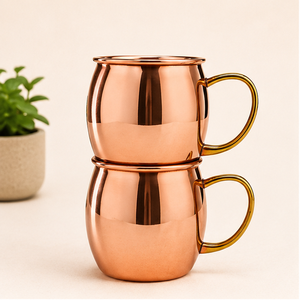 Modern Custom Solid Copper Moscow Mule Mugs Handcrafted Hammered Copper <b>Cup</b> for Beer Cocktails & <b>Cold</b> Drinks On Sale - Product Image 3