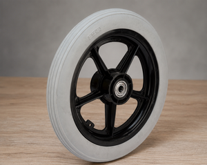 Emco Nuevo Conjunto de Ruedas Sólidas de Espuma de PU de 12 Pulgadas, Ruedas Duraderas para Sillas de Ruedas y Motocicletas Eléctricas, Uso Industrial, Hecho en India - Product Image 1