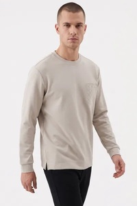 บริการ OEM เสื้อสเวตเชิ้ตแบบสวมหัว คอโอ ทรงปกติ ผ้าฝ้ายฟลีซบุซับใน น้ำหนักเบา ระบายอากาศได้ดี สีพื้นเรียบ สำหรับฤดูหนาว - Product Image 3