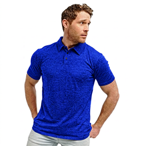 Polo en tricot à manches courtes pour homme, couleur unie, respirant, coupe décontractée, longueur normale - Product Image 2
