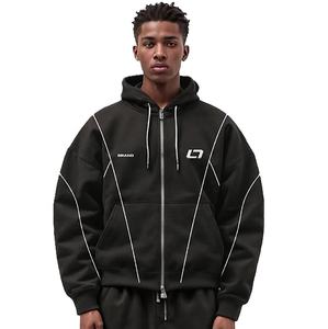 Unisex Custom Plus Size Oversized <b>Track</b> <b>Pants</b> Jogger Sets Winter Waterproof Windproof <b>Nylon</b> Tracksuit Reflective Zip Printed - Product Image 3