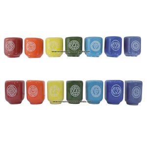 Hot <b>Sale</b> Seven Chakra Ceramic Candle Holder Gift <b>Box</b> <b>for</b> Christmas Spiritual Energy <b>for</b> Spells Vigil and Wiccan Handmade Durable - Product Image 1