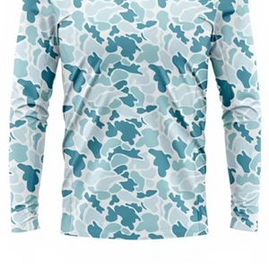 Sweat à capuche de pêche camouflage pour garçons, protection UV, respirant, séchage rapide, imprimé numérique, Spandex/Polyester, vêtements de performance pour l'extérieur - Product Image 6
