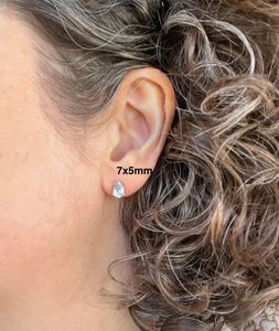 Pendientes de Lágrima de Aguamarina Facetada Natural, Plata de Ley 925, Chapados en Oro, Joyería de Piedras Preciosas de Lujo, Regalo Elegante - Product Image 4
