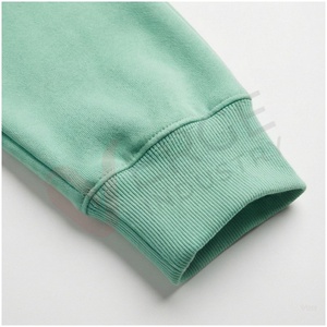 Ensemble de survêtement unisexe vert menthe à capuche, manches longues, couleur unie, décontracté, pour l'automne, 100 % coton respirant, coupe classique, taille adulte - Product Image 6