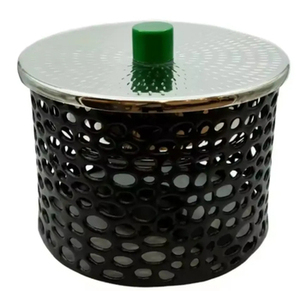 Plat de service en verre pour fondue, forme dôme, en laiton poli, chauffe-plat, 1 pièce - Product Image 6