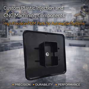 Composants d'injection plastique sur mesure usinés CNC, pièces POM haute précision, couleur personnalisée, service OEM, machines industrielles - Product Image 2