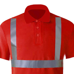Customizable Polyester Hi-Vis Reflective Work Polo Shirts with Personalized Logo Options for Enhanced Visibility and Safety - Product Image 2