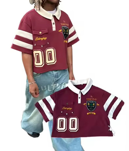 Camisetas Polo Personalizadas, Estilo Urbano, Retro, Jersey de Fútbol, Algodón, Bordado, Serigrafía, Corte Cuadrado, Camiseta Corta, Jersey de Fútbol - Product Image 2