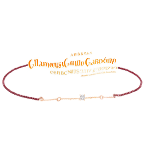Glamorous Gold-Plated <b>Garnet</b> Beaded Anklet-Trendy Handmade Crystal Ankle <b>Bracelet</b> Perfect Gift From India - Product Image 2