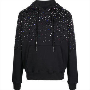 Export Supplier <b>Men's</b> <b>Burgundy</b> Crystal <b>Hoodie</b> Custom Logo Heavyweight Zip Up Fleece Streetwear 2026 - Product Image 1