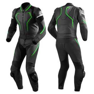 Trajes de motociclismo de cuero vacuno con estampado de talla grande y mangas largas para carreras de motos - Product Image 4