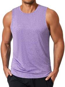 Débardeur de sport pour homme Dry Fit sans manches, idéal pour la gym et la course, protection UPF 50+, avec chaînes décoratives, 100% coton - Product Image 6