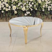 Ensemble table et chaises de salle à manger pour hôtel, banquet, cuisine, avec plateau rond en verre trempé super résistant et structure en acier inoxydable