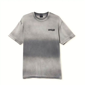 เสื้อยืดสีพื้นทรงหลวม พิมพ์โลโก้ตามสั่ง ลายซันเฟด สำหรับผู้ชาย ใส่หน้าร้อน ผ้าฝ้าย 100% ผลิตในปากีสถาน - Product Image 1