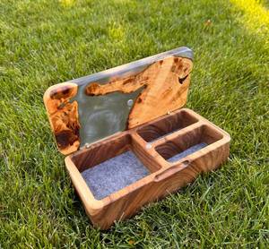 <b>Resin</b> Jewelry Box With Wooden Irregular Shape Home Decoration Craft Artistic Storage For Rings And Necklaces <b>Resin</b> <b>Crafts</b> - Product Image 4