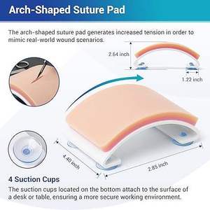 33-Piece Manual Suture for Medical Students with Arch and Pre-Cut Silicone Pads Surgical <b>Tools</b> & <b>Threads</b> By Grip Surgical - Product Image 4