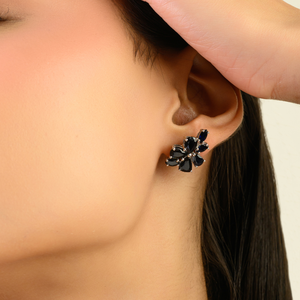 Best Selling Women's Solid <b>Silver</b> Natural Pear & Marquise Cut Blue Sapphire Floral <b>Stud</b> Earrings Fine Handmade Jewelry - Product Image 2