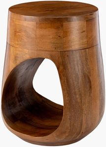 Taburete Moderno Ecológico de Madera Maciza con Diseño de Tronco de Árbol Tallado, Otomana Escultural, Asiento Auxiliar para Dormitorio, Sala de Estar o Mesa - Product Image 2