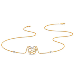 Collar de Diamantes con Diseño de Panal de Abeja y Rejilla Geométrica Abierta con Acentos de Brillo Flotante - Product Image 2