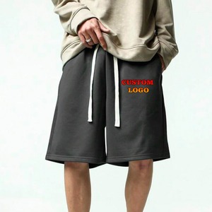 Pantalones Cortos Deportivos de Baloncesto para Hombre de Alta Calidad, con Estampado Puff, Cintura Media, Elásticos, de Lona de Algodón, Rectos y Holgados - Product Image 1