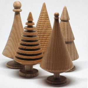 Sapin de Noël en bois massif fait main personnalisable de haute qualité pour la décoration des fêtes - Product Image 4
