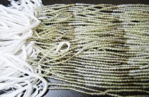 Cuentas de Cuarzo Natural Ojo de Halcón Facetadas en Forma de Rondelle de 2mm, Hilo de 13 Pulgadas de Largo - Product Image 3