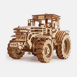 DIY Wooden Farm Tractor <b>Model</b> <b>Kit</b> | 3D Laser Cut Wooden Puzzle | Mechanical Agricultural Vehicle Assembly Toy Eco-Friendly Decor - Product Image 1