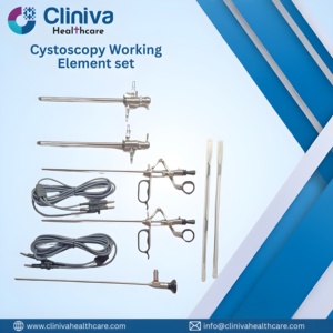Ensemble d'éléments de travail pour cystoscopie, bipolaire passif à double tige, compatible avec les instruments chirurgicaux en acier inoxydable de qualité médicale - Product Image 1