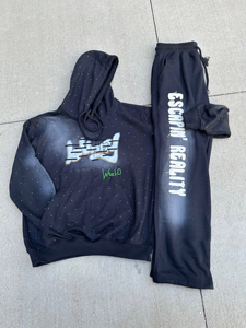 Conjunto Deportivo Oversize para Mujer, Chaqueta con Cremallera Dorada y Pantalones Deportivos de Pierna Recta, Forro Polar, Dos Piezas - Product Image 3