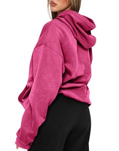 Sudaderas con Capucha para Mujer, Antiencogimiento, Color Rosa Invierno, Manga Regular, Holgadas, al por Mayor, Bordadas, de Alta Calidad, con Logotipo Impreso en la Parte Delantera - Product Image 4