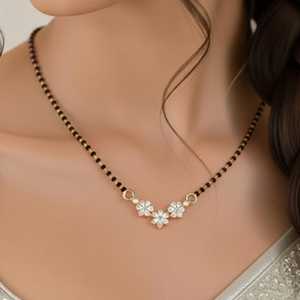 Hallmark Silver Suman Gold Plated Mangalsutra-Cultural Collectible Jewelry - Product Image 1