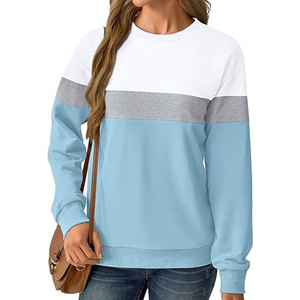 Womens <b>Sweatshirts</b> Cotton Crewneck Tops Long Sleeve <b>Cute</b> Lightweight Fall Winter Loose Casual Pullover with Pockets Comfortable - Product Image 3