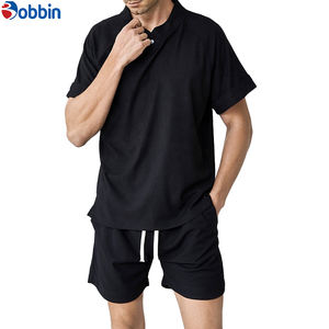 BOBBIN INDUSTRIES Ensemble jogging confortable unisexe pour homme, t-shirt oversize en molleton uni polyester/coton, style urbain été - Product Image 5