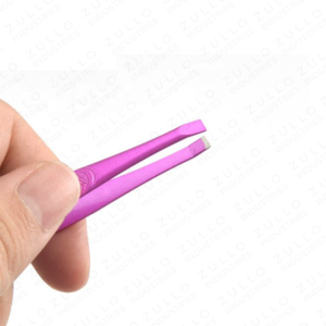 Custom Color Stainless Steel Slant Tip Eyebrow Tweezers with Logo Packaging Wholesale Beauty Grooming <b>Tool</b> - Product Image 3