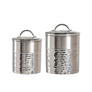 Hammered Copper Plated 3 Piece Canister Set Airtight <b>Kitchen</b> Food <b>Storage</b> <b>Containers</b> For Flour Sugar Coffee Tea Reasonable Price - Product Image 4