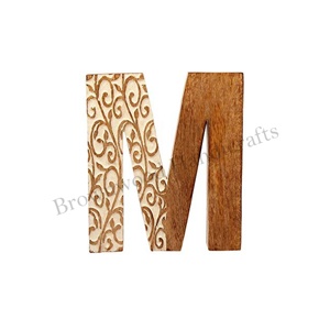 Diseños personalizados tallado en madera decorativo alfabeto inglés de la A LA Z letras para el estudio, la decoración del aula y jugar y aprender - Product Image 5