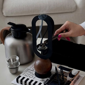 Modern Black Metal And Wooden <b>Incense</b> <b>Cone</b> <b>Burner</b> Featuring An Open Oval Frame Design For Aromatherapy & Elegant Home Decoration - Product Image 4