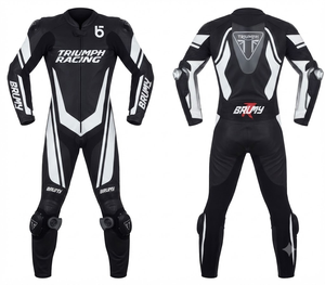 Traje de Carreras Personalizado para Hombre en Cuero Vacuno/Canguro, Mono de Una Pieza con Armadura de Nivel 2 CE, Hecho a Medida, Protección OEM - Product Image 1