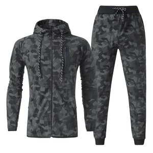 Tracksuit <b>Set</b> For Men Running Sportswear Outdoor Casual Training Zipper Up Jogger <b>Sets</b> Letter Print Two Piece Men's Tracksuits - Product Image 1