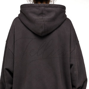 Sweat-shirts et sweats à capuche pour femmes, coupe oversize, manches longues, formels, en toile, pour l'hiver, avec logo frontal en relief 3D, vente en gros - Product Image 2