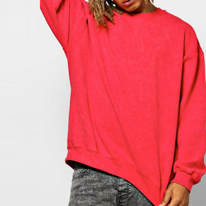 Wholesale Custom Logo Printed <b>Men</b> Solid Winter Casual Sweatshirts Cotton Blended Loose Crew Neck Oversize <b>Pullover</b> - Product Image 4