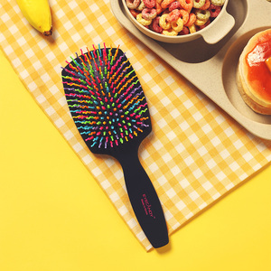 [JWORKS EXT] EYECANDY RAINBOW VOLUME S PADDLE HAIRBRUSH Detangling Comb Anti Static Scalp Massage Mirror Korea - Product Image 4