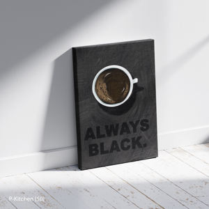 ภาพพิมพ์บนผ้าใบสำหรับห้องครัว, โปสเตอร์ตัวอักษรแบบมินิมอลสีดำ, งานศิลปะตกแต่งผนังร้านกาแฟสมัยใหม่ - Product Image 2