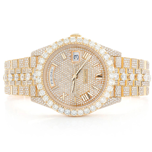 Montre Moissanite Iced Out VVS Diamant Hip Hop Luxe Acier Inoxydable Quartz Lunette Verre Cadran Mode Bracelet 20mm - Product Image 1